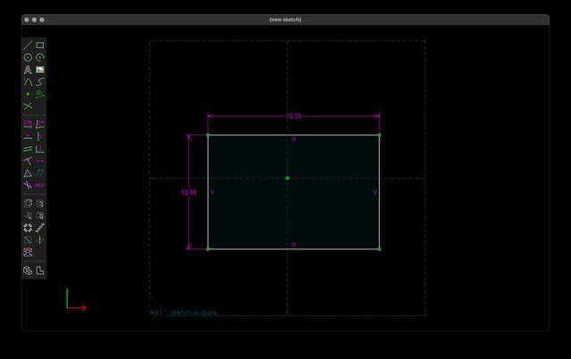 The same rectangle pictured above, but now dimensions are specified in purple numbers along the top and left edges.